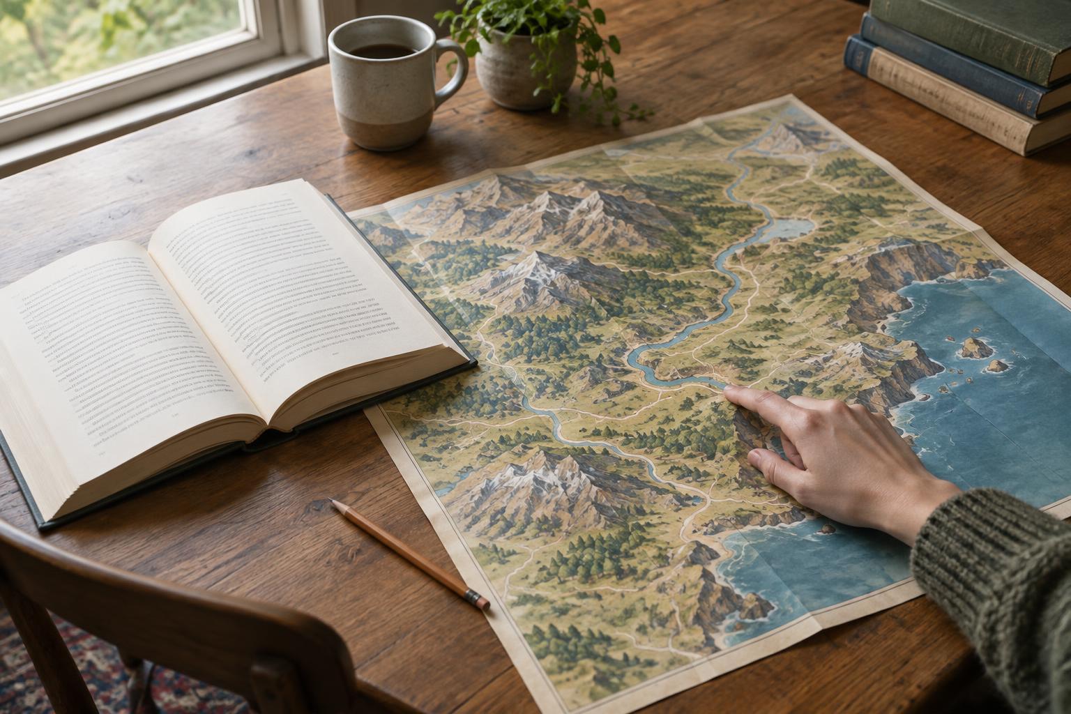 How to Use a Map to Follow a Story Set in an Unfamiliar Region